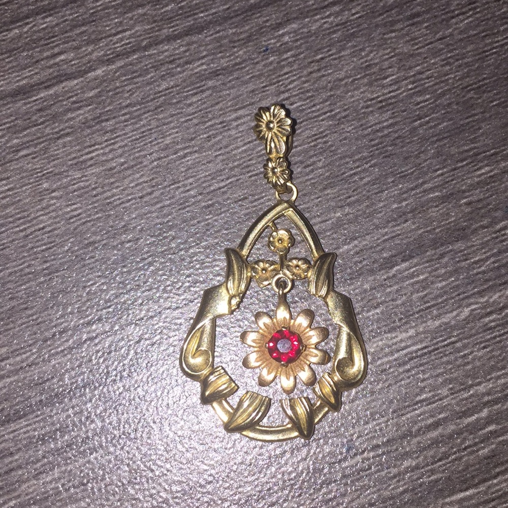 Ruby gold pendant